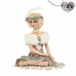  Χριστουγεννιάτικη διακοσμητική επιτραπέζια κούκλα "Great Gatsby" 