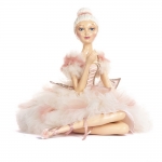  Χριστουγεννιάτικη polyresin κούκλα μπαλαρίνα ροζ 35,5εκ 