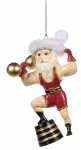  Χριστουγεννιάτικη διακοσμητική φιγούρα "Santa at the gym" 12εκ 