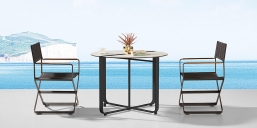 Τραπεζαρία Αλουμινίου & Teak Higold 3pcs Clint Charcoal από την εταιρία Epilegin. Τραπεζαρία Αλουμινίου & Teak Higold 3pcs Clint Charcoal από την εταιρία Epilegin.