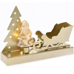  Χριστουγεννιάτικο μεταλλικό διακοσμητικό χρυσό με φώς  24Χ5Χ17 