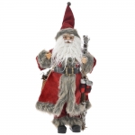  Χριστουγεννιάτικος διακοσμητικός  Άγιος Βασίλης μπορντώ-γκρι 45εκ 