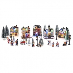 Χριστουγεννιάτικο διακοσμητικό φωτιζόμενο χωριουδάκι μπαταρίας σετ 30 φιγούρες 10εκ από την εταιρία Epilegin. Χριστουγεννιάτικο διακοσμητικό φωτιζόμενο χωριουδάκι μπαταρίας σετ 30 φιγούρες 10εκ από την εταιρία Epilegin.