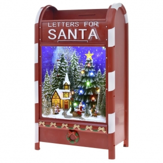 Χριστουγεννιάτικο πλαστικό γραμματοκιβώτιο με φως κίνηση και μουσική 35Χ21,5Χ62εκ