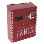  Χριστουγεννιάτικο μεταλλικό γραμματοκιβώτιο κόκκινο 24Χ10εκ 