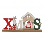  Χριστουγεννιάτικη ξύλινη xmas επιγραφή σε βάση 24Χ12εκ 