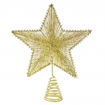  Χριστουγεννιάτικο μεταλλικό αστέρι κορυφή δέντρου χρυσή 30Χ25εκ 