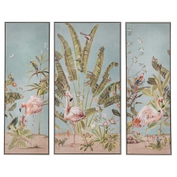 Διακοσμητικός πίνακας σετ 3τμχ  Flamingo 42x122 & 62x122 & 42x122εκ από την εταιρία Epilegin. Διακοσμητικός πίνακας σετ 3τμχ  Flamingo 42x122 & 62x122 & 42x122εκ από την εταιρία Epilegin.