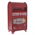  Χριστουγεννιάτικο μεταλλικό γραμματοκιβώτιο κόκκινο 35x22x62εκ 