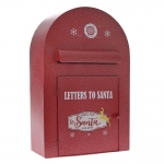  Χριστουγεννιάτικο μεταλλικό γραμματοκιβώτιο κόκκινο 25x12x38εκ 