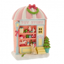 Χριστουγεννιάτικο polyresin Toy Store ροζ 16x10x22εκ  από την εταιρία Epilegin. Χριστουγεννιάτικο polyresin Toy Store ροζ 16x10x22εκ  από την εταιρία Epilegin.