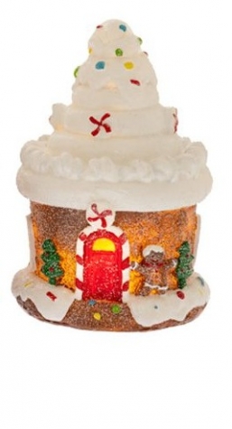 Χριστουγεννιάτικο polyresin σπίτι Cake με φως μπαταρίας 8x11εκ από την εταιρία Epilegin. Χριστουγεννιάτικο polyresin σπίτι Cake με φως μπαταρίας 8x11εκ από την εταιρία Epilegin.