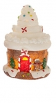 Χριστουγεννιάτικο polyresin σπίτι "Cake" με φως μπαταρίας 8x11εκ  Χριστουγεννιάτικο polyresin σπίτι "Cake" με φως μπαταρίας 8x11εκ