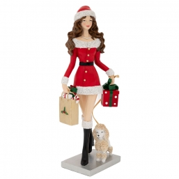 ����������������� polyresin ������� Mrs Shopping Santa ������� 11,5x10x34�� ��� ��� ������� Epilegin.