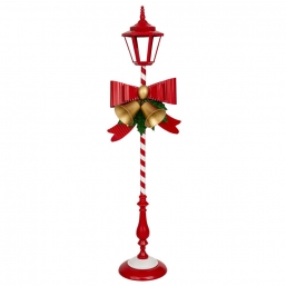 Χριστουγεννιάτικο μεταλλικό φανάρι κόκκινο λευκό 49x32x173εκ από την εταιρία Epilegin. Χριστουγεννιάτικο μεταλλικό φανάρι κόκκινο λευκό 49x32x173εκ από την εταιρία Epilegin.