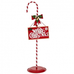 Χριστουγεννιάτικο μεταλλικό μπαστούνι Merry Christmas κόκκινο λευκό 30x100εκ από την εταιρία Epilegin. Χριστουγεννιάτικο μεταλλικό μπαστούνι Merry Christmas κόκκινο λευκό 30x100εκ από την εταιρία Epilegin.