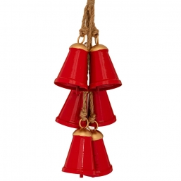 Μεταλλική διακοσμητική Τριπλή Καμπάνα Κόκκινη 17Χ74cm από την εταιρία Epilegin. Μεταλλική διακοσμητική Τριπλή Καμπάνα Κόκκινη 17Χ74cm από την εταιρία Epilegin.