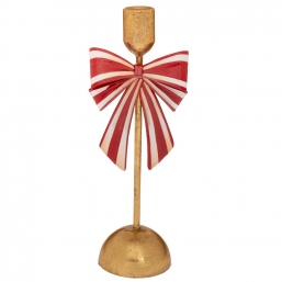 Χριστουγεννιάτικο μεταλλικό κηροπήγιο με φιόγκο χρυσό 27,7εκ από την εταιρία Epilegin. Χριστουγεννιάτικο μεταλλικό κηροπήγιο με φιόγκο χρυσό 27,7εκ από την εταιρία Epilegin.