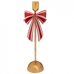 Χριστουγεννιάτικο μεταλλικό κηροπήγιο με φιόγκο χρυσό 35,7εκ από την εταιρία Epilegin. Χριστουγεννιάτικο μεταλλικό κηροπήγιο με φιόγκο χρυσό 35,7εκ από την εταιρία Epilegin.