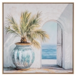  ������� ����� �� ������� "Pant in white/blue " 80x80cm 