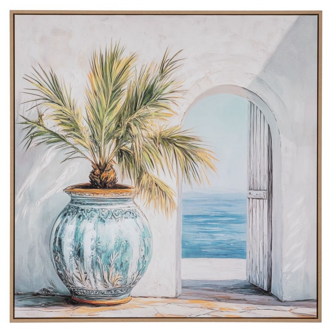  ������� ����� �� ������� "Pant in white/blue " 80x80cm ��� ��� ������� Epilegin. 