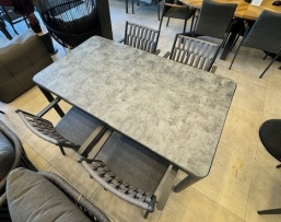 Τραπεζαρία 5pcs Eva Rope & Ceramic Glass Atelina Dark Grey από την εταιρία Epilegin. Τραπεζαρία 5pcs Eva Rope & Ceramic Glass Atelina Dark Grey από την εταιρία Epilegin.