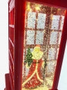  Xριστουγεννιάτικος διακοσμητικός τηλεφωνικός θάλαμος κόκκινος 11Χ11Χ27εκ 
