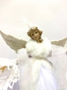  Χριστουγεννιάτικος Άγγελος λευκός με Led 40εκ 