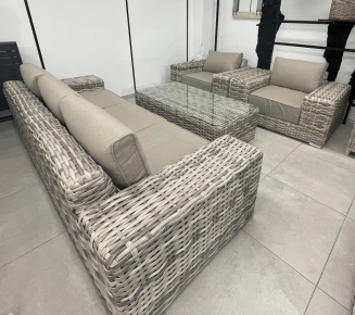  Rattan 4pcs Rocabella Light Grey