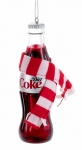  Χριστουγεννιάτικο πλαστικό μπουκάλι coca cola με κασκόλ 12εκ 