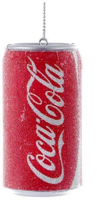 Χριστουγεννιάτικο κρεμαστό κουτάκι CocaCola παγωμένο κόκκινο 8 εκ