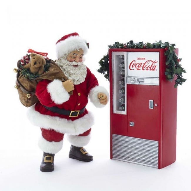  Κεραμικό Διακοσμητικό "Santa with Coca Cola Fridge" 28cm από την εταιρία Epilegin. 