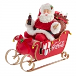  Χριστουγεννιάτικος διακοσμητικός Αγιος Βασίλης Coca Cola με έλκηθρο 25,4εκ 