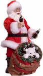  Χριστουγεννιάτικος διακοσμητικός Αγιος Βασίλης Coca-Cola με αρκούδα 25,4εκ 