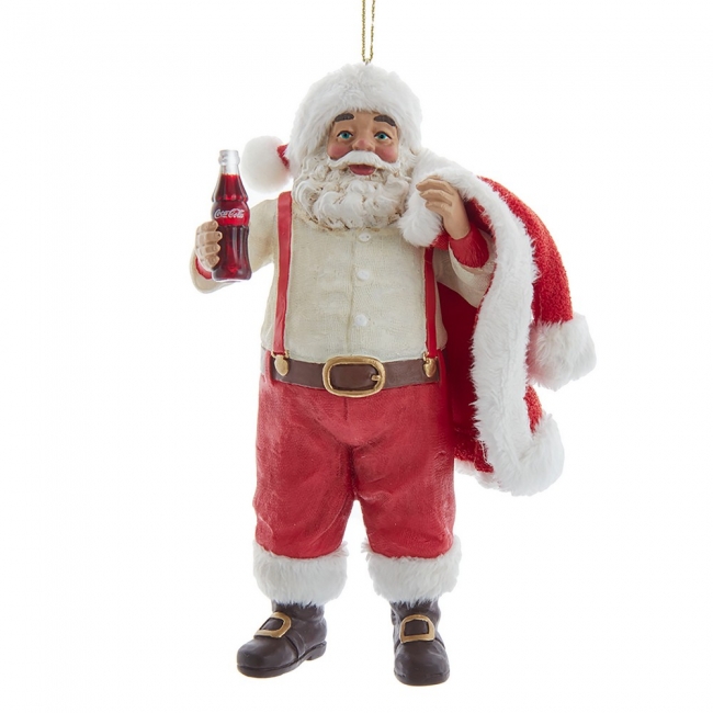  Χριστουγεννιάτικο polyresin στολίδι santa coca cola 12,7εκ από την εταιρία Epilegin. 