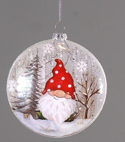 Χριστουγεννιάτικη γυάλινη διάφανη μπαλα πλακέ νάνος κόκκινος 10εκ από την εταιρία Epilegin. Χριστουγεννιάτικη γυάλινη διάφανη μπαλα πλακέ νάνος κόκκινος 10εκ από την εταιρία Epilegin.