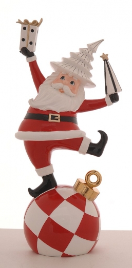  polyresin Santa on ball chessboard 45    Epilegin.