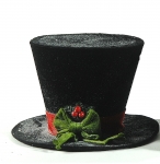  Χριστουγεννιάτικο διακοσμητικό καπέλο μαύρο 15εκ 