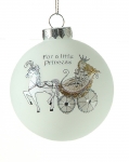  Χριστουγεννιάτικη γυάλινη μπάλα λευκή `Little Prince` 8εκ 