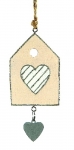  Μεταλλική διακοσμητική πινακίδα σπιτάκι καρδιά 13εκ 