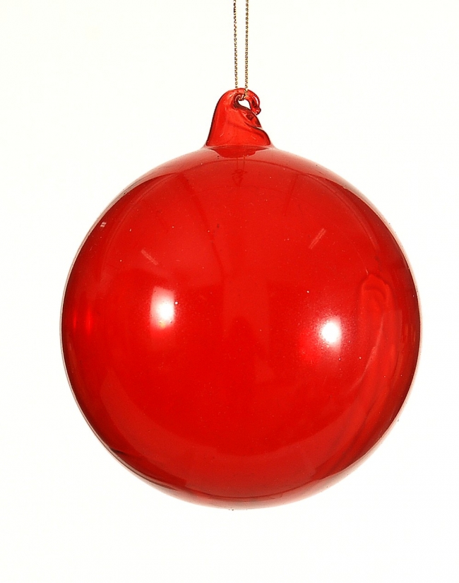  Χριστουγεννιάτικη γυάλινη μπάλα κόκκινη 12εκ από την εταιρία Epilegin. 