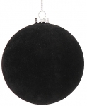  Χριστουγεννιάτικη γυάλινη μπάλα "Βελούδο" μαύρη 10εκ 