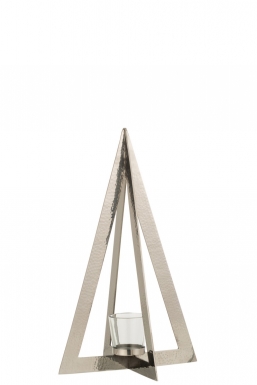 Μεταλλικό Minimal κηροπήγιο X-Mas Tree Silver 18x40cm από την εταιρία Epilegin. Μεταλλικό Minimal κηροπήγιο X-Mas Tree Silver 18x40cm από την εταιρία Epilegin.