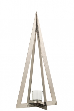 Μεταλλικό Minimal κηροπήγιο X-Mas Tree Silver 19x58cm από την εταιρία Epilegin. Μεταλλικό Minimal κηροπήγιο X-Mas Tree Silver 19x58cm από την εταιρία Epilegin.