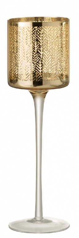 Χριστουγεννιάτικη γυάλινη βάση κεριού χρυσή 9x30εκ από την εταιρία Epilegin. Χριστουγεννιάτικη γυάλινη βάση κεριού χρυσή 9x30εκ από την εταιρία Epilegin.