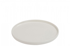  Πιάτο γλυκού από πορσελάνη λευκό  23.4x23.4x1.6cm 