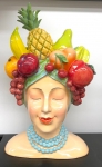  Κασπό κεραμικό "Πρόσωπο με Φρούτα" 23Χ20εκ 