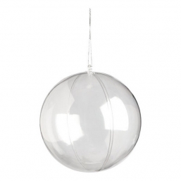 Χριστουγεννιάτικη πλαστική μπάλα διάφανη ανοιγόμενη 12εκ από την εταιρία Epilegin. Χριστουγεννιάτικη πλαστική μπάλα διάφανη ανοιγόμενη 12εκ από την εταιρία Epilegin.