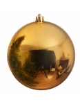  Χριστουγεννιάτικη πλαστική μπάλα χρυσή 15εκ 