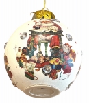  Χριστουγεννιάτικη πλαστική μπάλα φωτιζόμενη με σχέδια 25εκ 